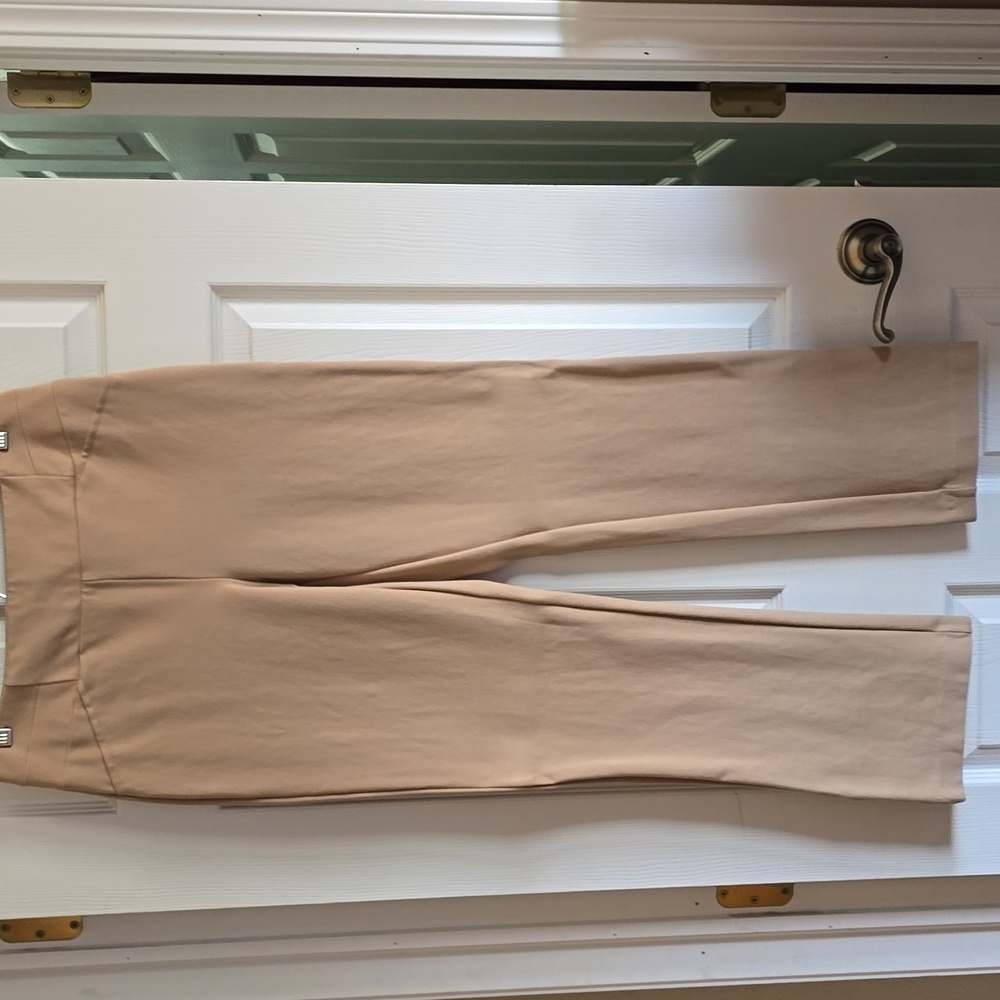 New York & Company Women's Medium Tan Yoga Style Straight Leg Pants